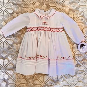 Sarah Louise White and Red Dress